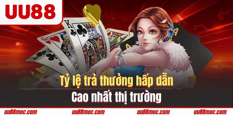 Tỷ lệ trả thưởng hấp dẫn, cao nhất thị trường